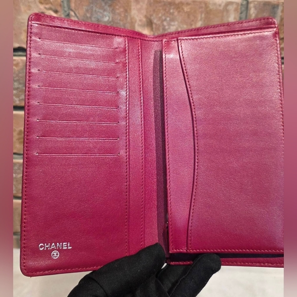 Authentic Chanel Quilted Caviar Long Flap Wallet - Silver Hardware - Picture 8 of 16